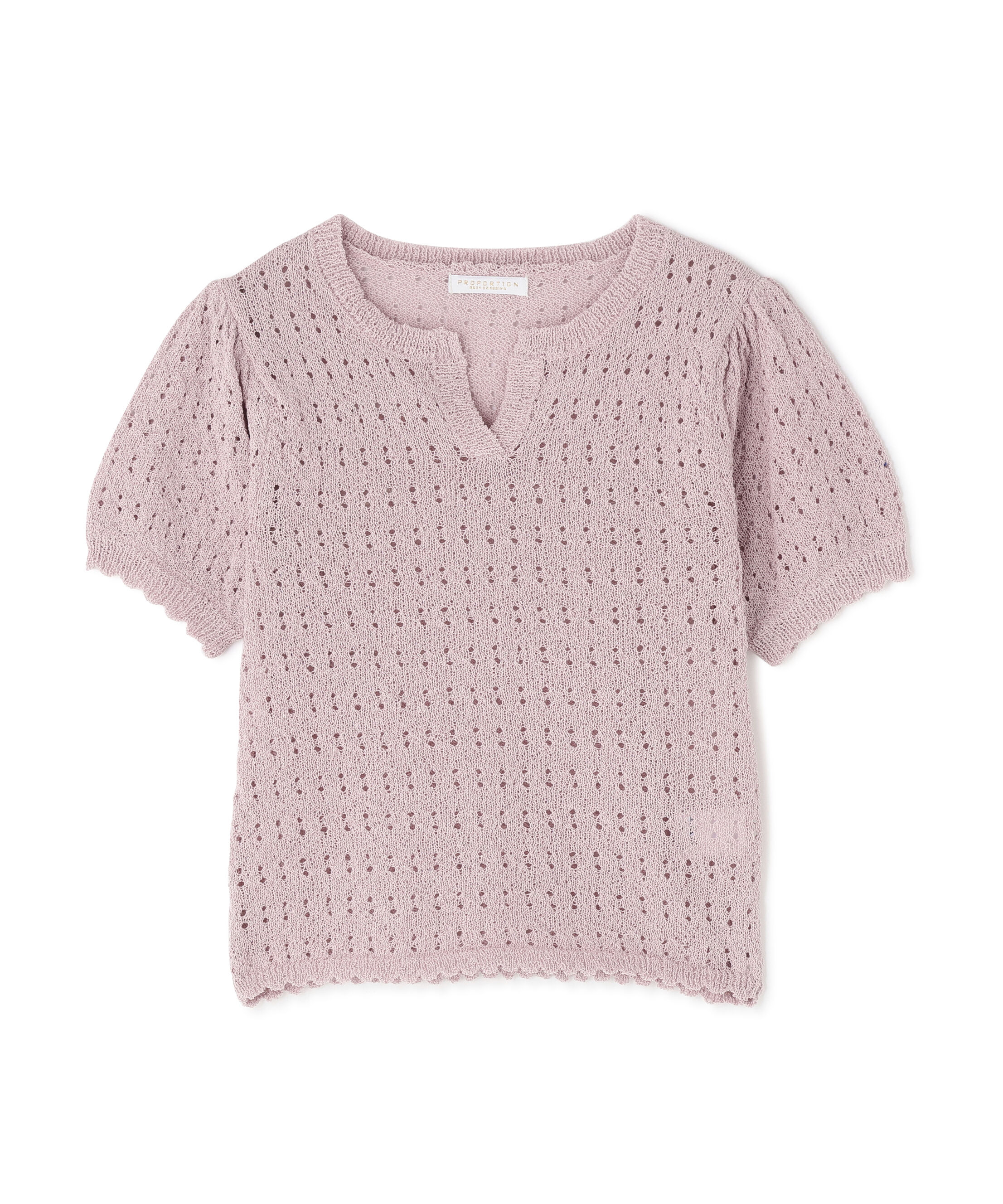 PROPORTION BODY DRESSING「ヘンリーネック透かし編みニット 26SS」|ニット・セーター|