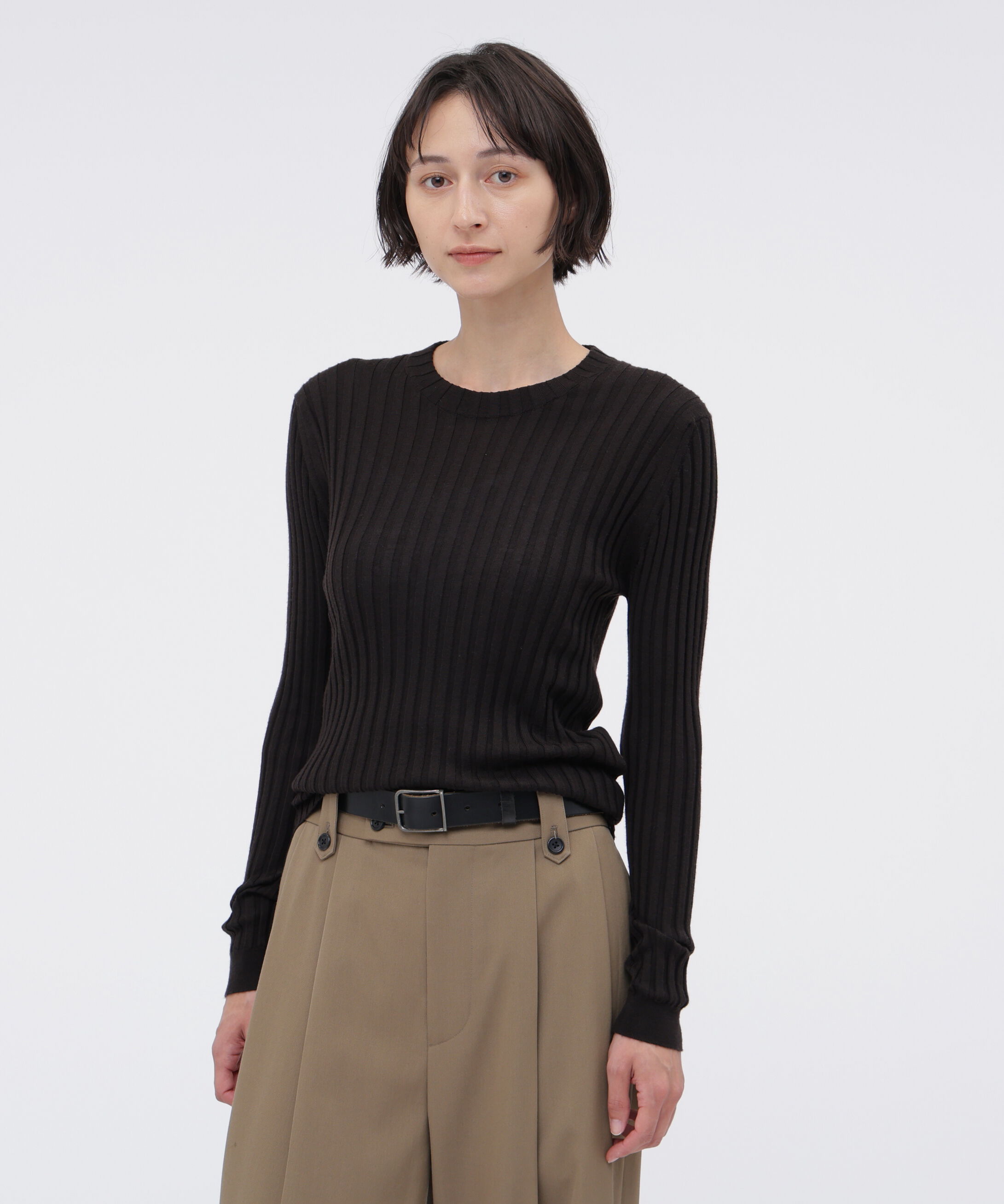  「FINE MERINO KNITWEAR」|ニット・セーター|DARK BROWN2