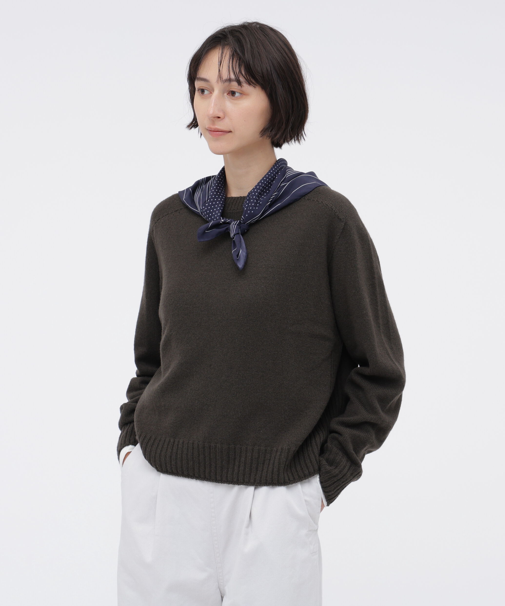  「WOOL CASHMERE KNITWEAR」|ニット・セーター|DARK BROWN2