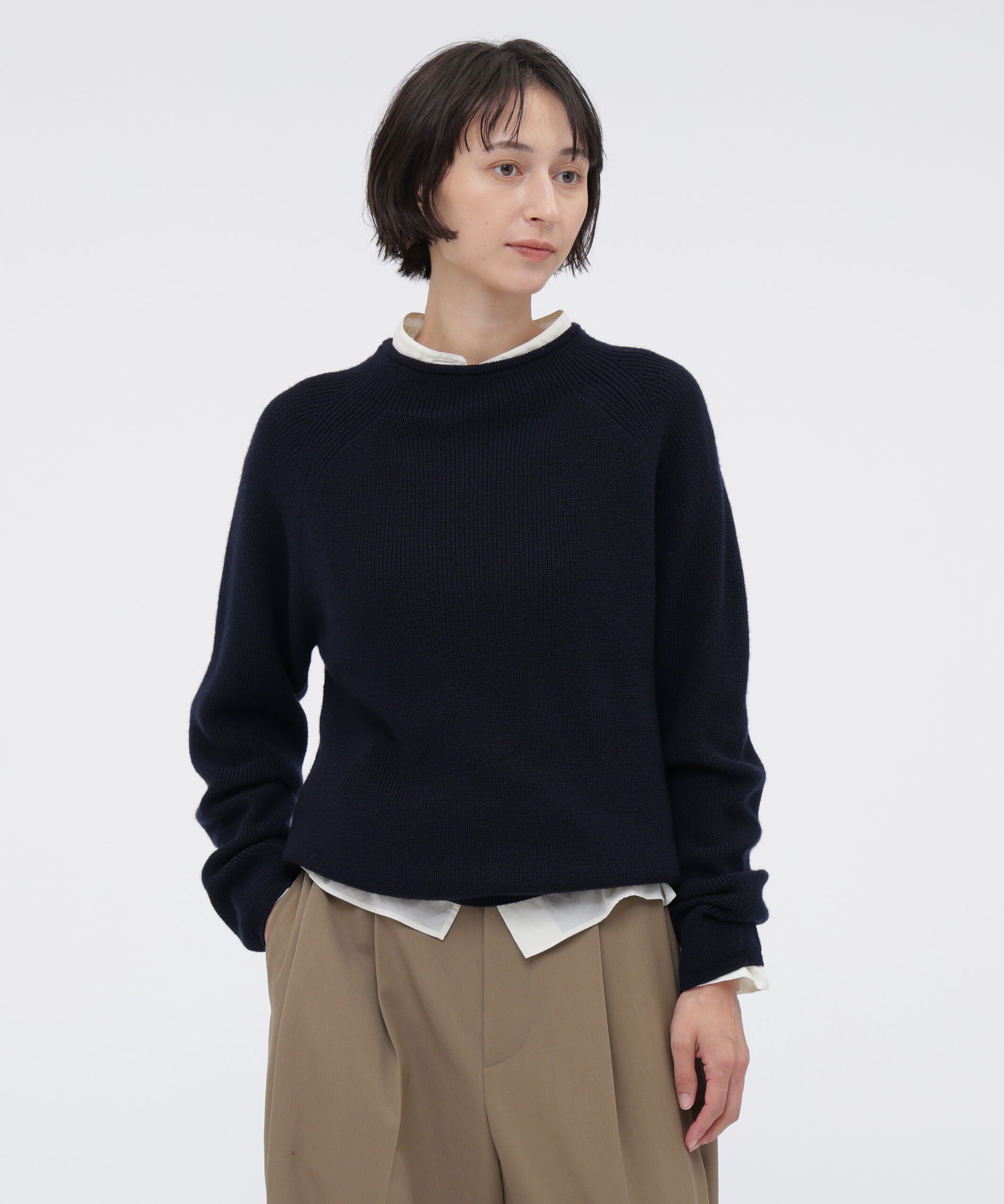  「WORSTED WOOL KNITWEAR」|ニット・セーター|NAVY