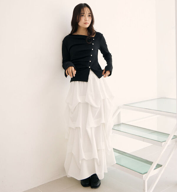 archives「【ＯＮかわ】２ｗａｙアシメボタンカットＴＯＰＳ」|Tシャツ・カットソー|