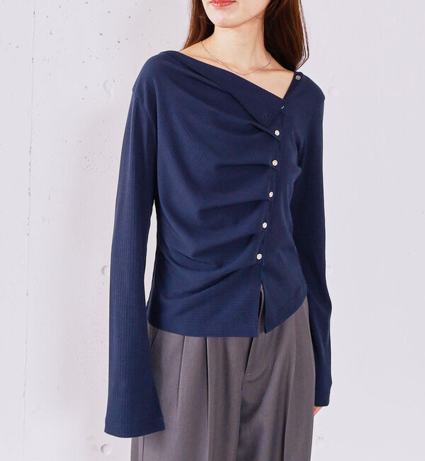 archives「【ＯＮかわ】２ｗａｙアシメボタンカットＴＯＰＳ」|Tシャツ・カットソー|