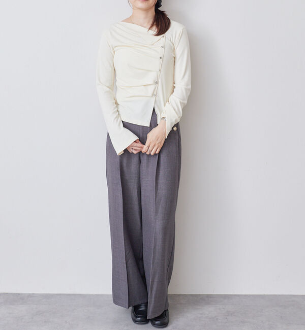 archives「【ＯＮかわ】２ｗａｙアシメボタンカットＴＯＰＳ」|Tシャツ・カットソー|