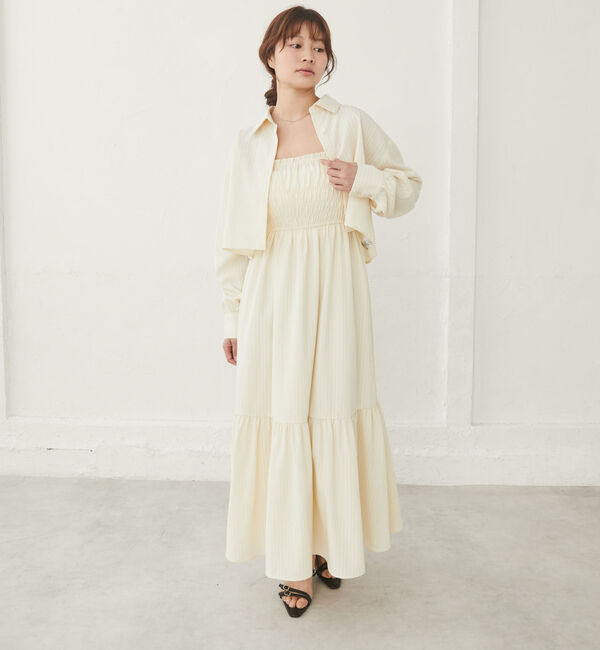 archives「ショートシャツ&times;シャーリングキャミワンピースＳＥＴ」|ワンピース|
