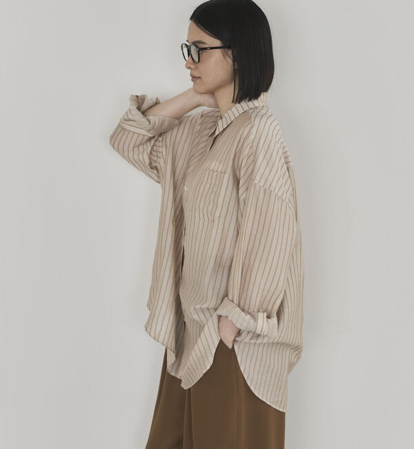 Doux archives「マルチｗａｙオーバーシアーシャツ」|シャツ・ブラウス|BEIGE