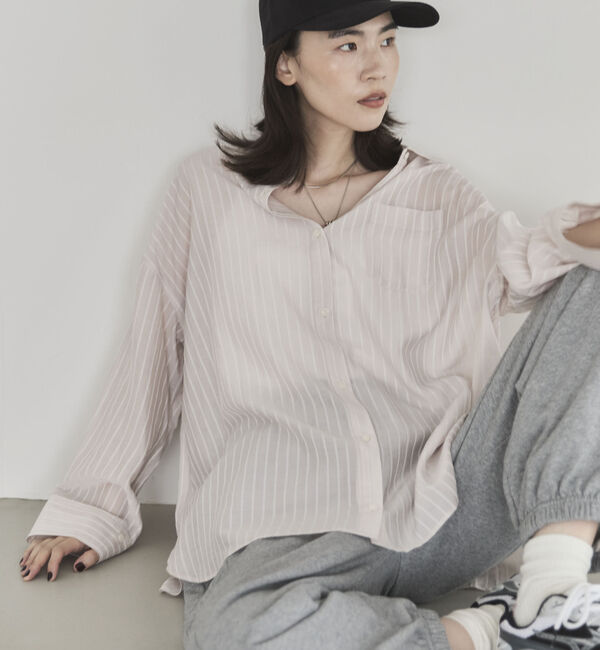 Doux archives「マルチｗａｙオーバーシアーシャツ」|シャツ・ブラウス|GREIGE