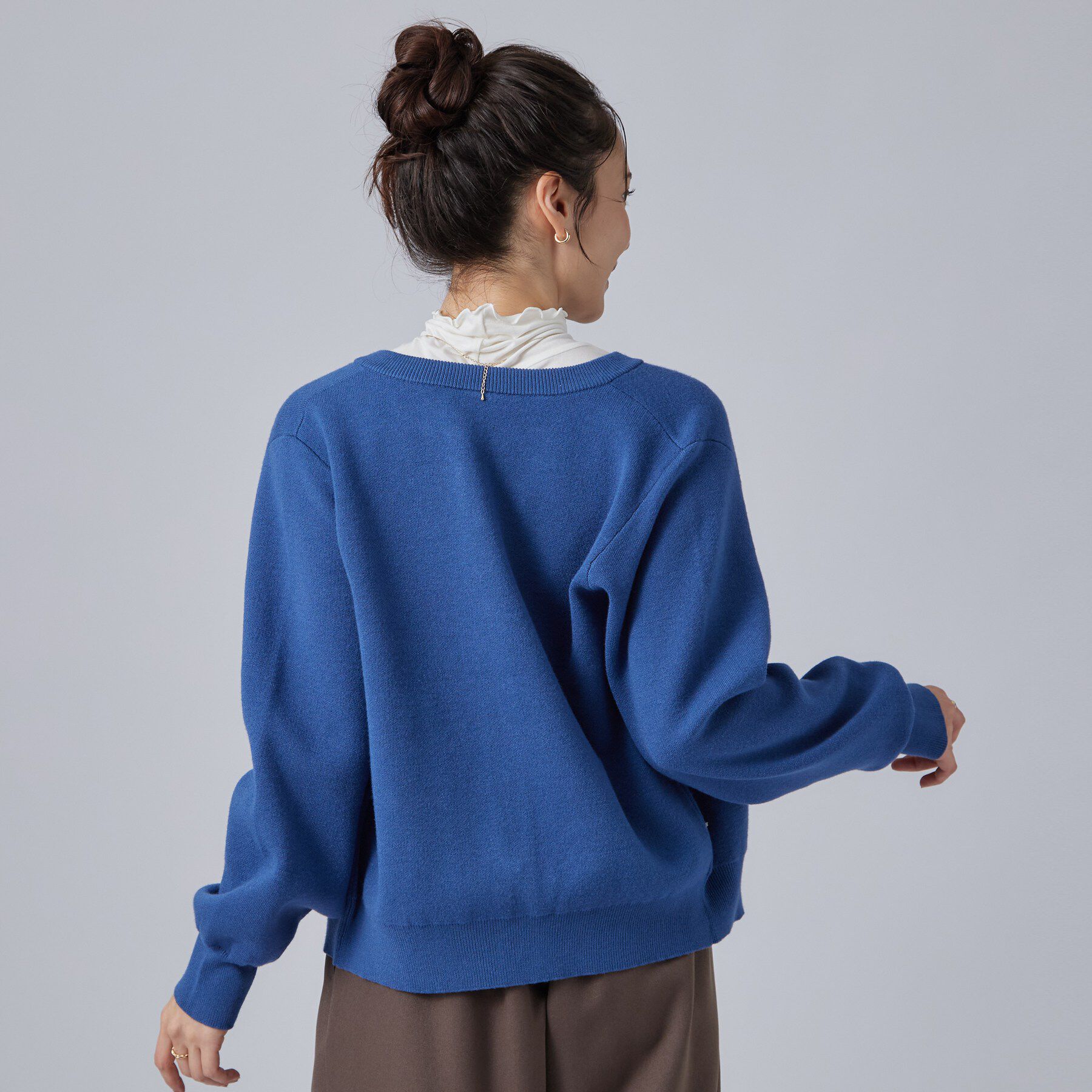 SHOO･LA･RUE「【洗濯機可/S-LL】もちもちで心地よい もちここニットカーディガン」|カーディガン|