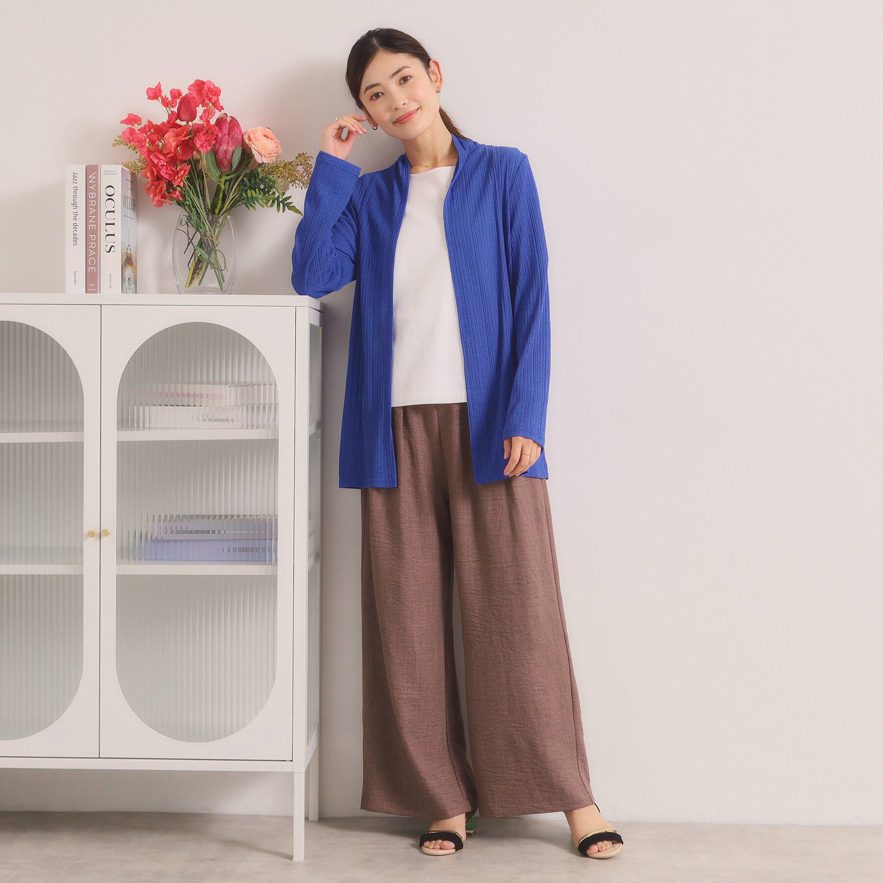 ITS&rsquo;DEMO「シアーテレコ着流しカーディガン」|カーディガン|