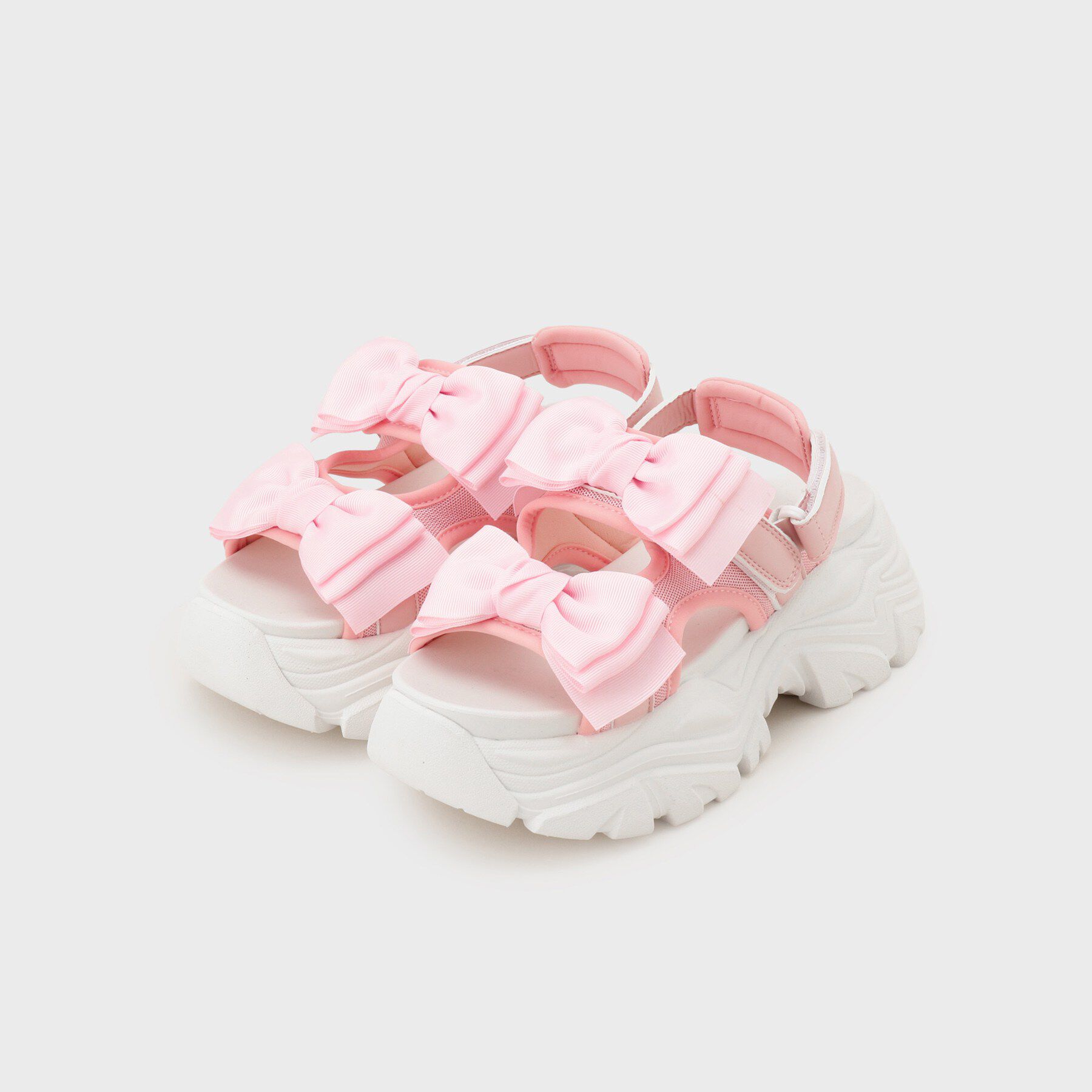 csT&P「厚底ダブルリボンガーリーサンダル」|サンダル|