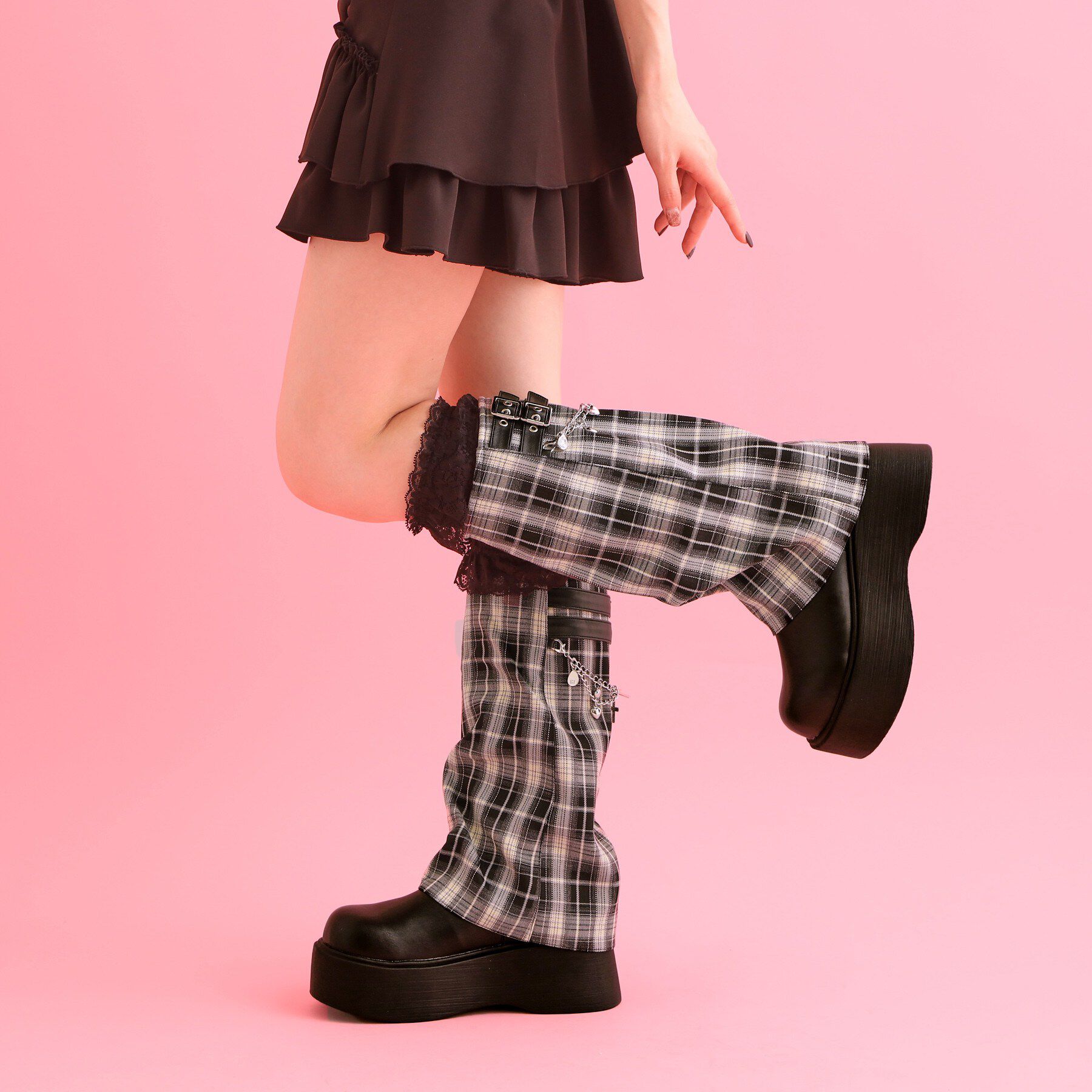 csT&P「厚底ルーズカバーロングブーツ」|ショートブーツ|