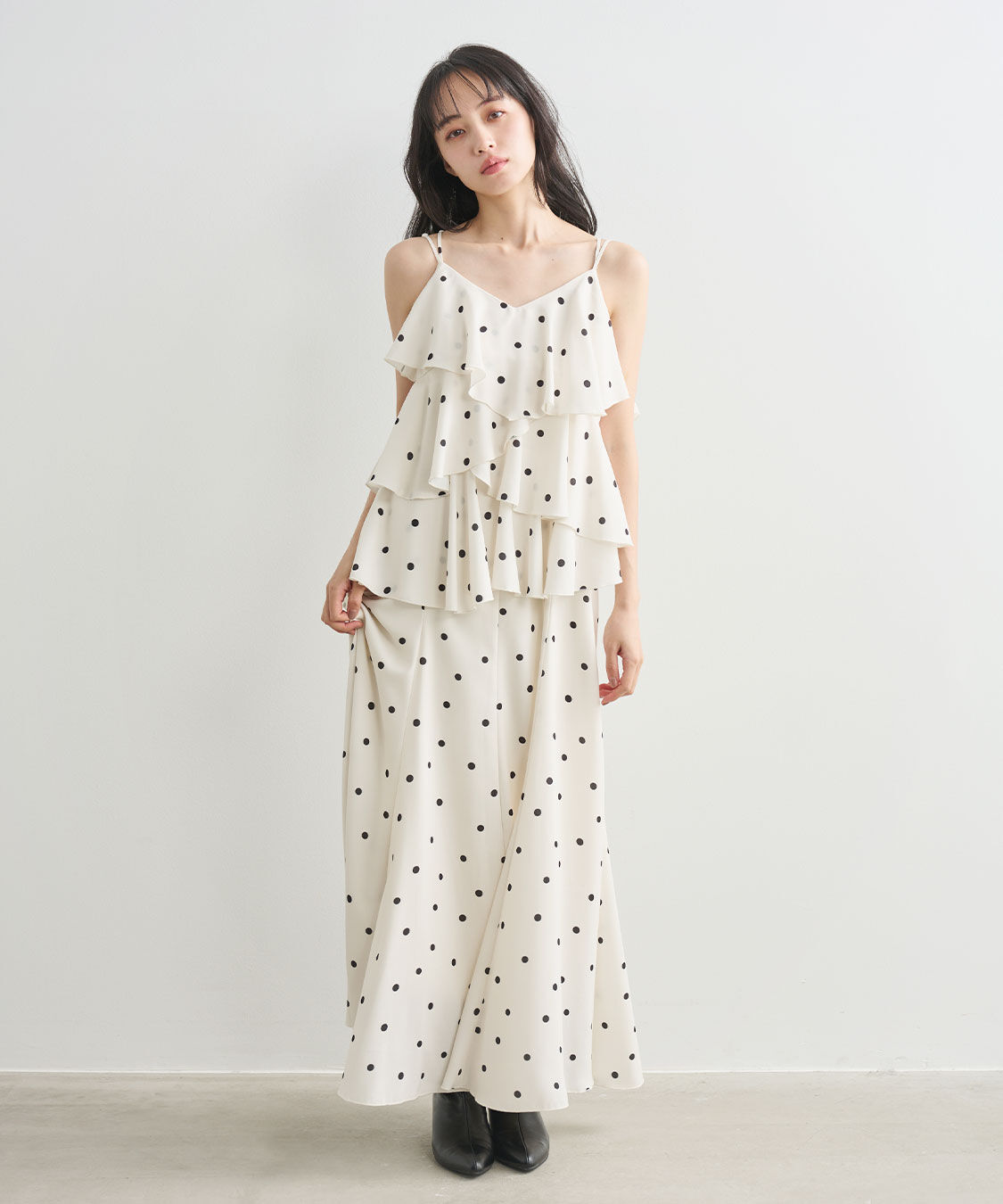 COCO DEAL「ラッフルフレアキャミワンピース」|ワンピース|