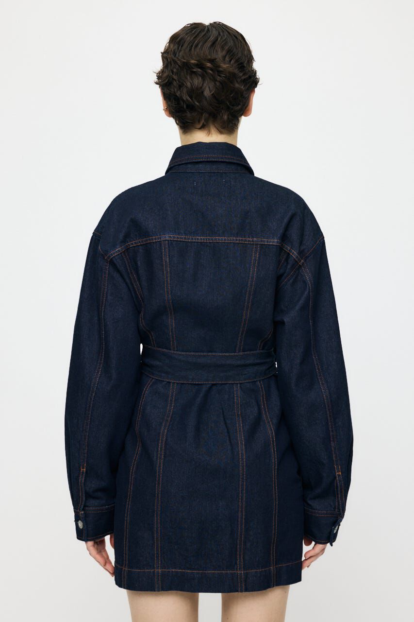 MOUSSY「BELTED DENIM MINI ドレス」|ワンピース|