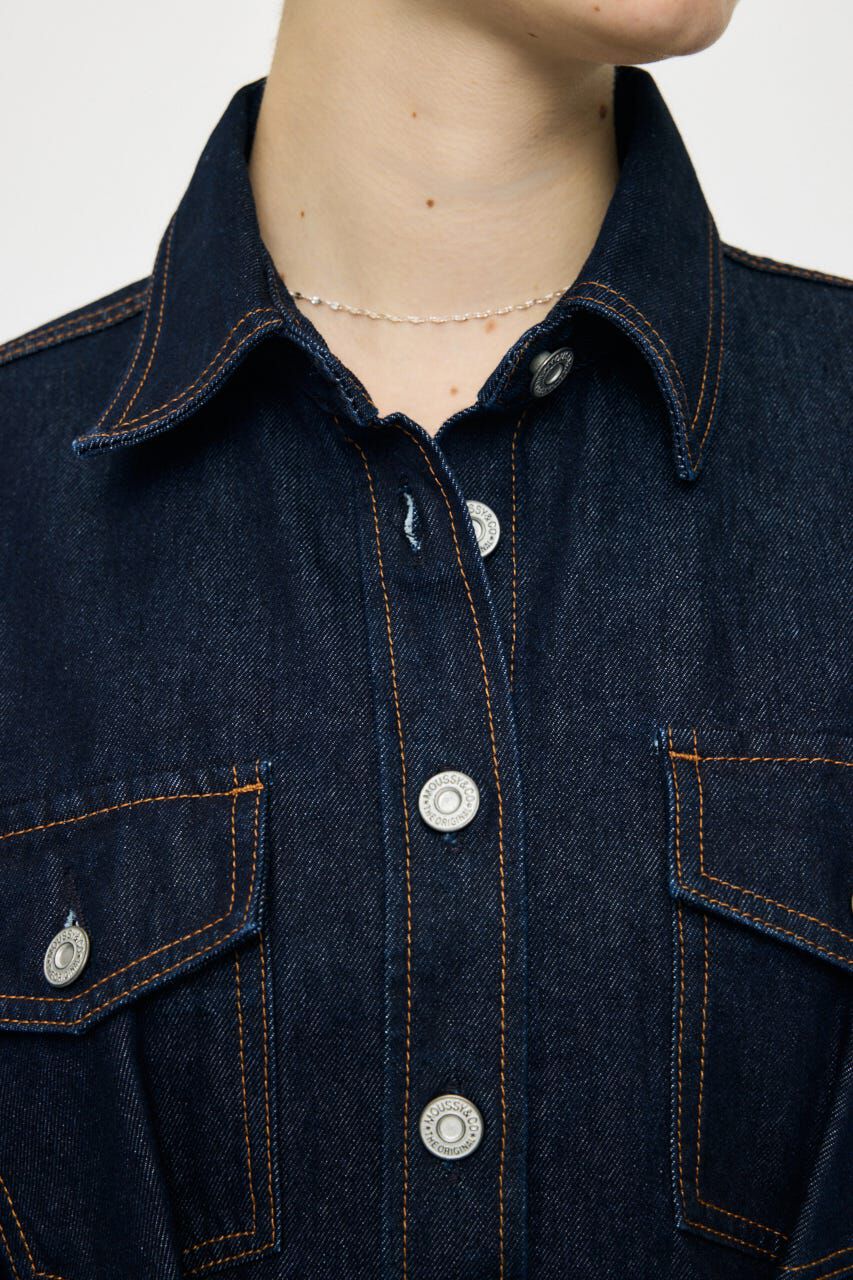MOUSSY「BELTED DENIM MINI ドレス」|ワンピース|
