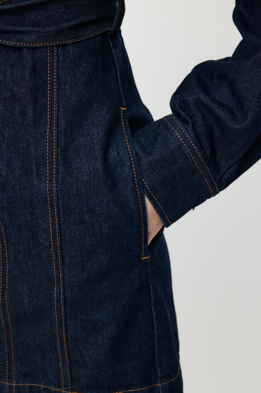 MOUSSY「BELTED DENIM MINI ドレス」|ワンピース|