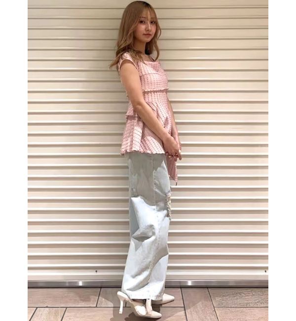 CALNAMUR「アシンメトリーヘムウェーブトップス」|Tシャツ・カットソー|