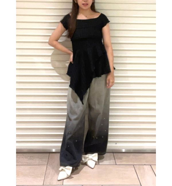 CALNAMUR「アシンメトリーヘムウェーブトップス」|Tシャツ・カットソー|