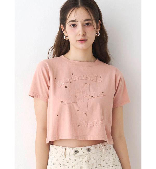 CALNAMUR「パッチワークデザインＴシャツ」|Tシャツ・カットソー|ピンク