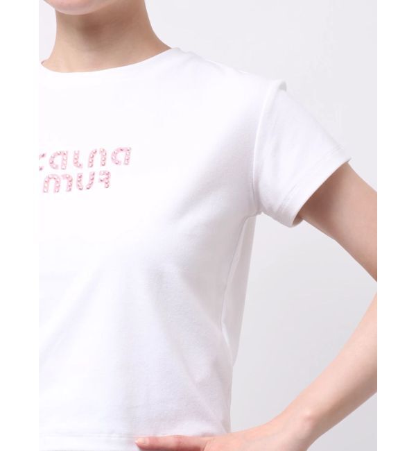 CALNAMUR「ビジューロゴコンパクトTシャツ」|Tシャツ・カットソー|