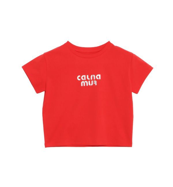 CALNAMUR「ビジューロゴコンパクトTシャツ」|Tシャツ・カットソー|