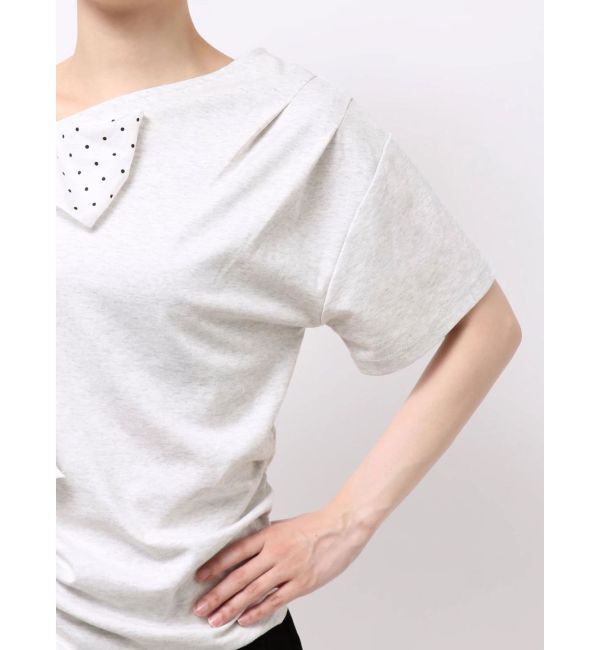 CALNAMUR「リボン付きTシャツ」|Tシャツ・カットソー|