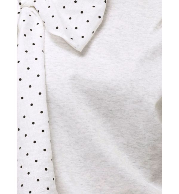 CALNAMUR「リボン付きTシャツ」|Tシャツ・カットソー|