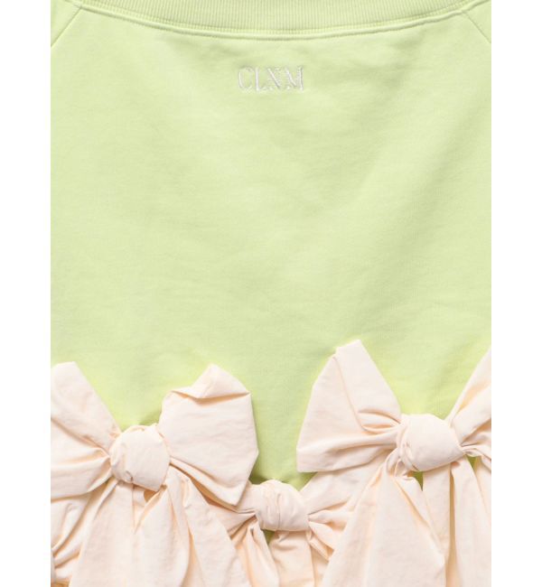 CALNAMUR「ヘムリボンオフショル裏毛トップス」|Tシャツ・カットソー|