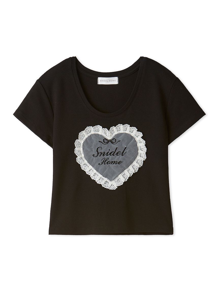 SNIDEL HOME「レースモチーフカットTシャツ」|ルームウェア|