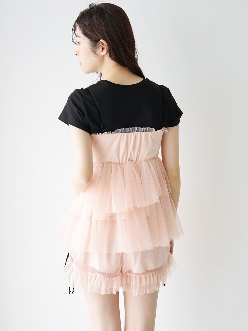 SNIDEL HOME「レースモチーフカットTシャツ」|ルームウェア|