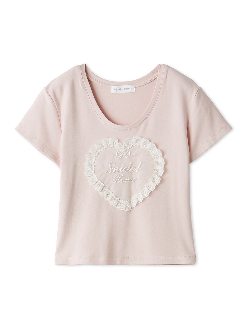 SNIDEL HOME「レースモチーフカットTシャツ」|ルームウェア|PNK