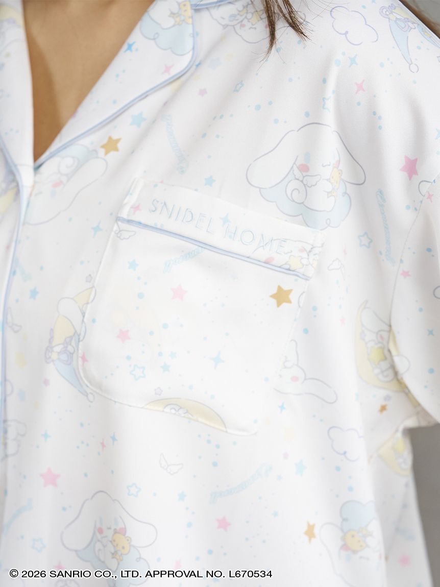 SNIDEL HOME「【Cinnamoroll】サテン開襟シャツ」|ルームウェア|