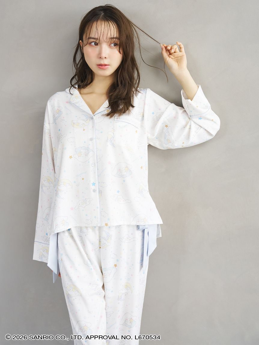 SNIDEL HOME「【Cinnamoroll】サテン開襟シャツ」|ルームウェア|