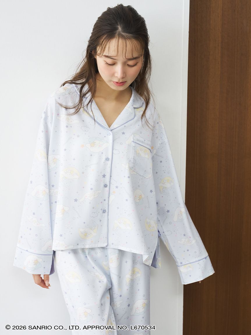 SNIDEL HOME「【Cinnamoroll】サテン開襟シャツ」|ルームウェア|