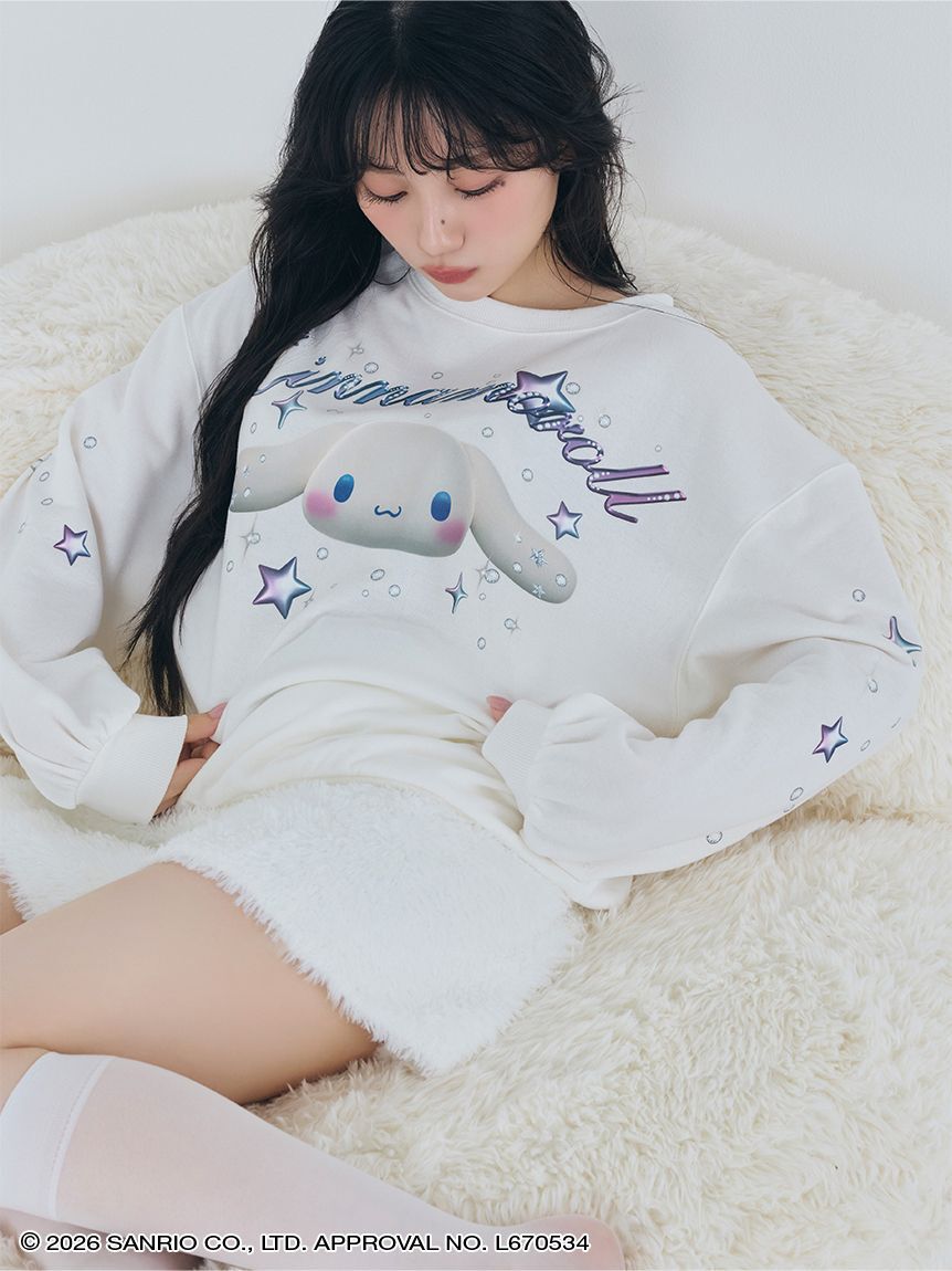 SNIDEL HOME「【Cinnamoroll】ラメスウェットプルオーバー」|ルームウェア|