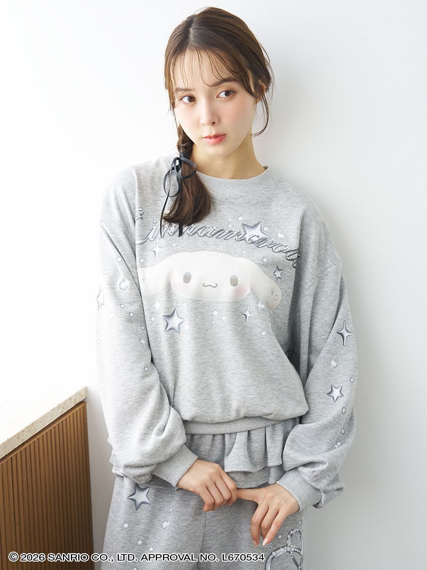 SNIDEL HOME「【Cinnamoroll】ラメスウェットプルオーバー」|ルームウェア|