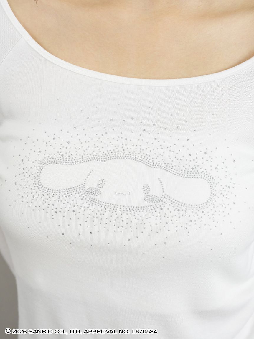 SNIDEL HOME「【Cinnamoroll】【接触冷感】ラメプリントミニＴシャツ」|ルームウェア|