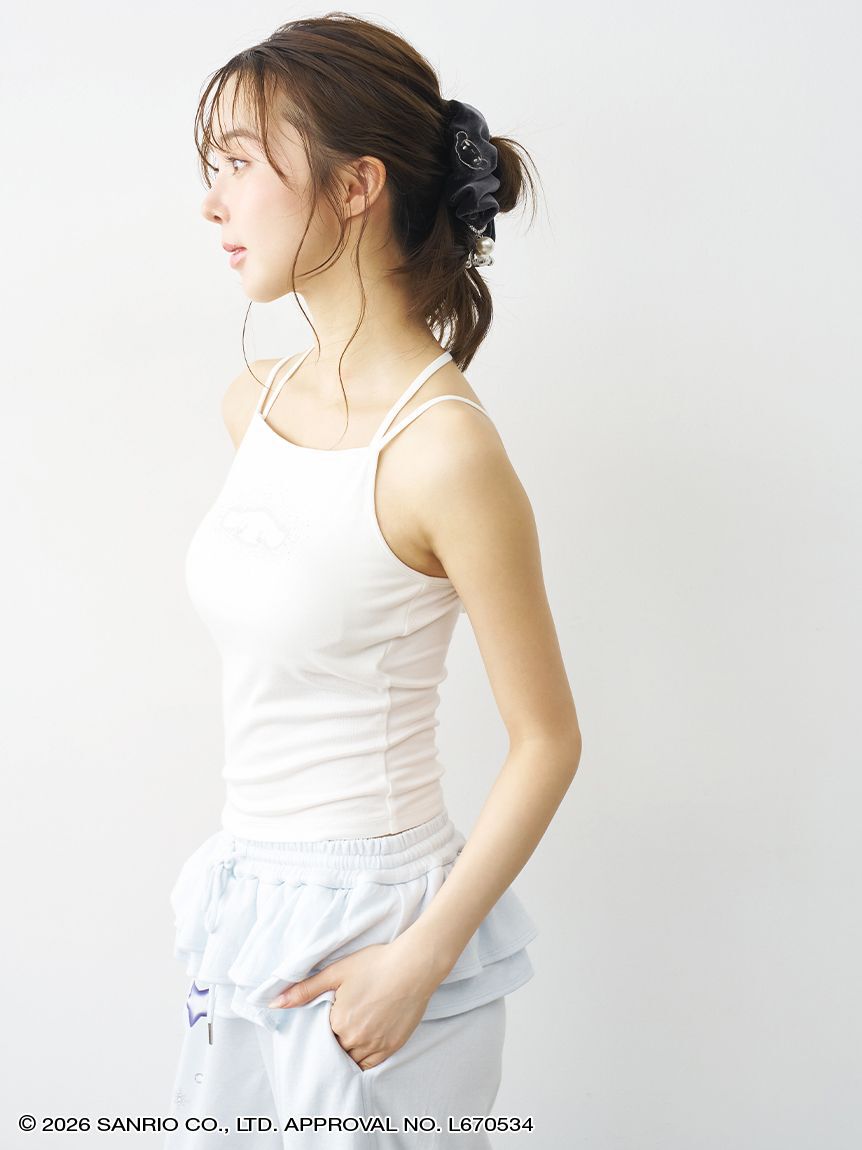 SNIDEL HOME「【Cinnamoroll】【接触冷感】ラメプリントカップインキャミソール」|ルームウェア|