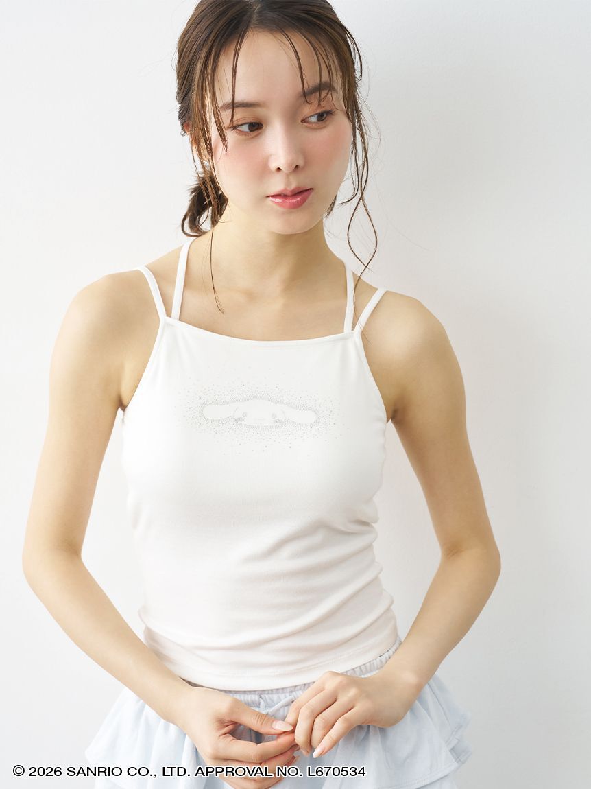 SNIDEL HOME「【Cinnamoroll】【接触冷感】ラメプリントカップインキャミソール」|ルームウェア|