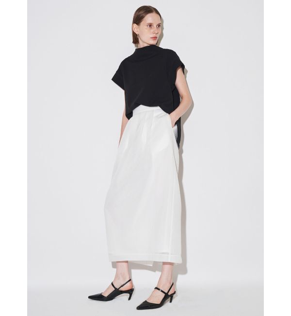 ELENDEEK「MESH BONDING TUCKED SK」|スカート|