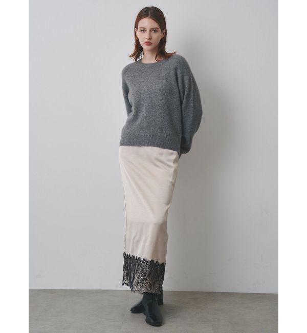 ELENDEEK「【Kaori Iseki&times;ELENDEEK】LACE HEM SATIN SK」|スカート|