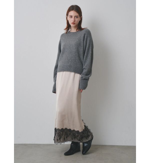 ELENDEEK「【Kaori Iseki&times;ELENDEEK】LACE HEM SATIN SK」|スカート|