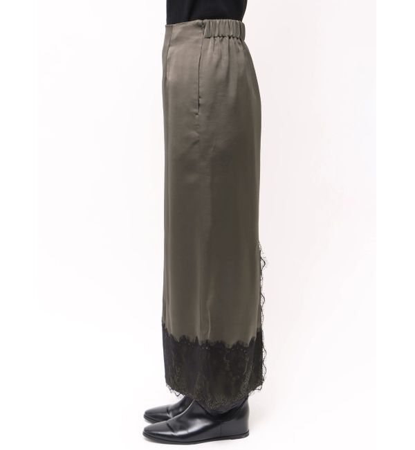 ELENDEEK「【Kaori Iseki&times;ELENDEEK】LACE HEM SATIN SK」|スカート|