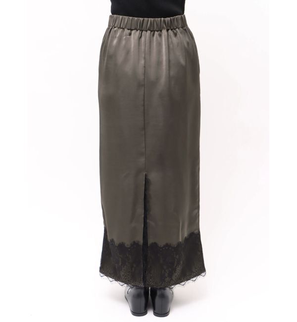ELENDEEK「【Kaori Iseki&times;ELENDEEK】LACE HEM SATIN SK」|スカート|