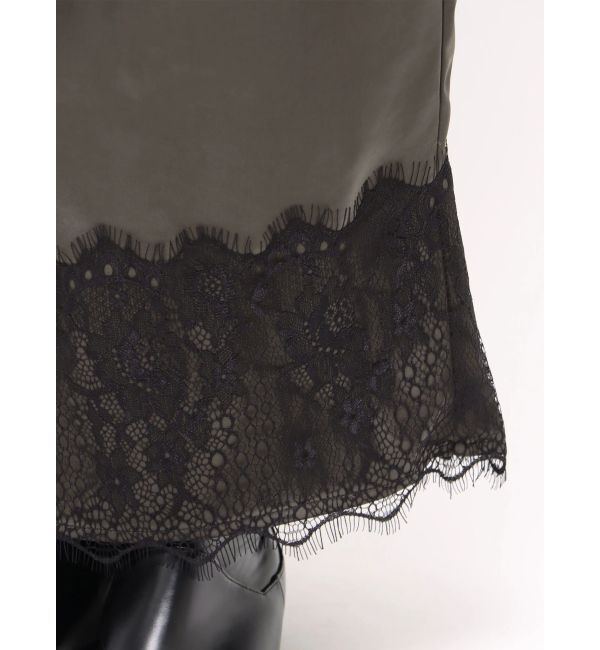 ELENDEEK「【Kaori Iseki&times;ELENDEEK】LACE HEM SATIN SK」|スカート|