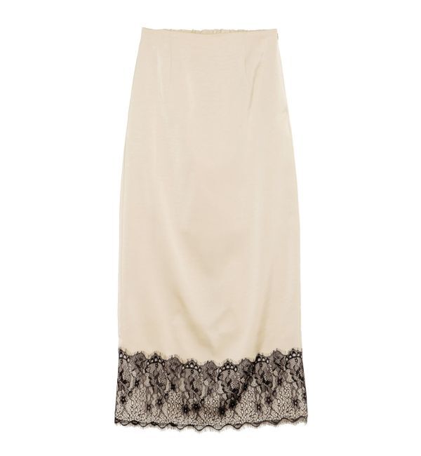 ELENDEEK「【Kaori Iseki&times;ELENDEEK】LACE HEM SATIN SK」|スカート|
