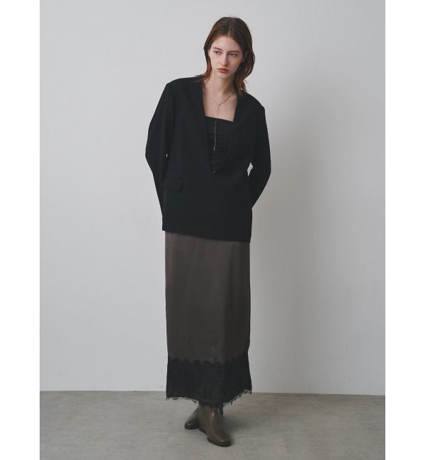 ELENDEEK「【Kaori Iseki&times;ELENDEEK】LACE HEM SATIN SK」|スカート|