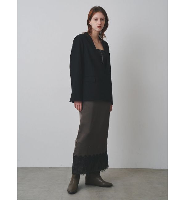 ELENDEEK「【Kaori Iseki&times;ELENDEEK】LACE HEM SATIN SK」|スカート|