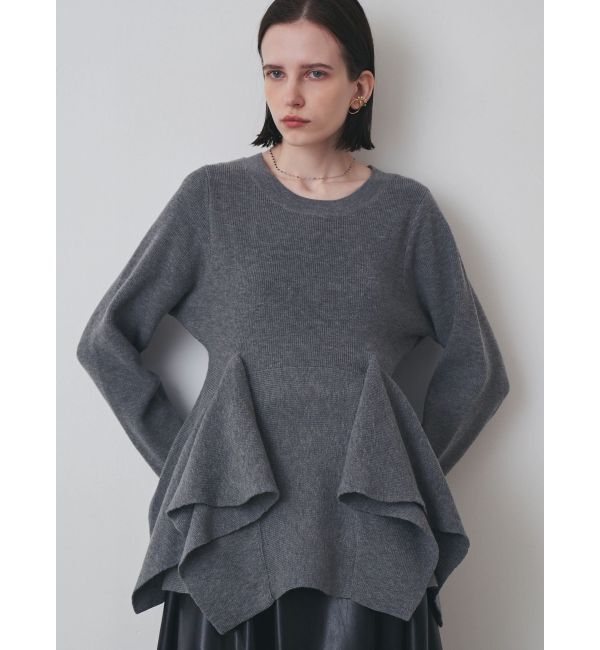ELENDEEK「DECOLATIVE PEPLUM KT」|ニット・セーター|グレー