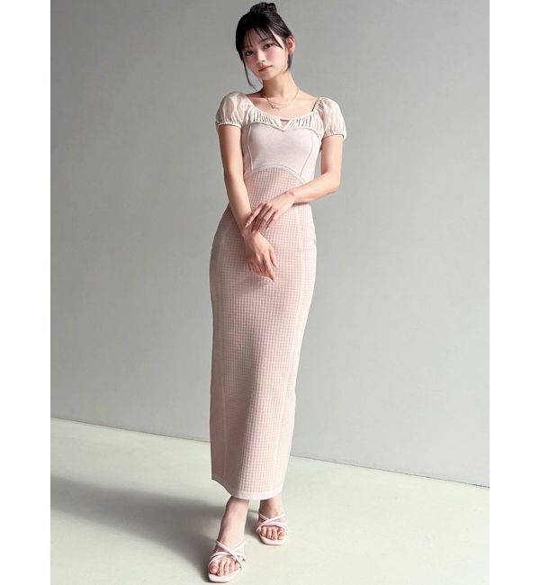 RESEXXY「ジャガードチェックドッキングニットワンピース」|ワンピース|