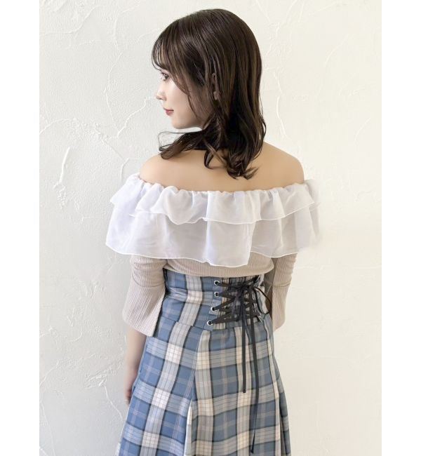 dazzlin「ショルダーフリルカットトップス」|Tシャツ・カットソー|