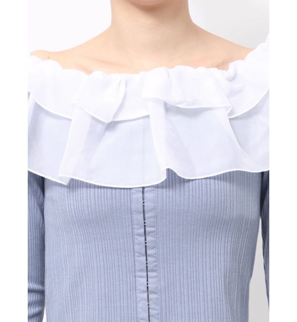 dazzlin「ショルダーフリルカットトップス」|Tシャツ・カットソー|